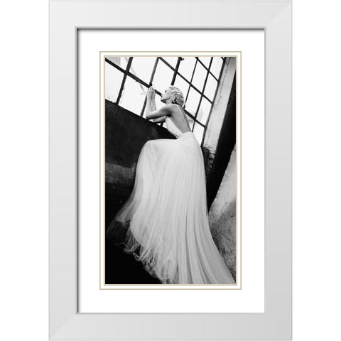 At The Window White Modern Wood Framed Art Print with Double Matting by Peter Muller Photography