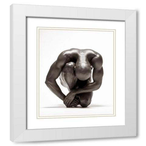 Jovan 4 White Modern Wood Framed Art Print with Double Matting by Kustas, Anders