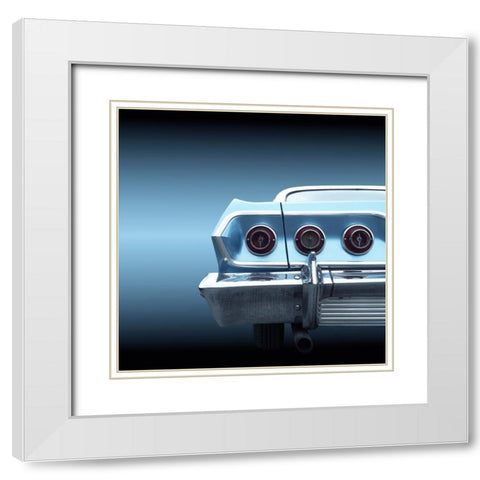 Us Classic Car 1963 Impala White Modern Wood Framed Art Print with Double Matting by Gube, Beate