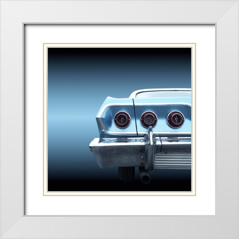 Us Classic Car 1963 Impala White Modern Wood Framed Art Print with Double Matting by Gube, Beate