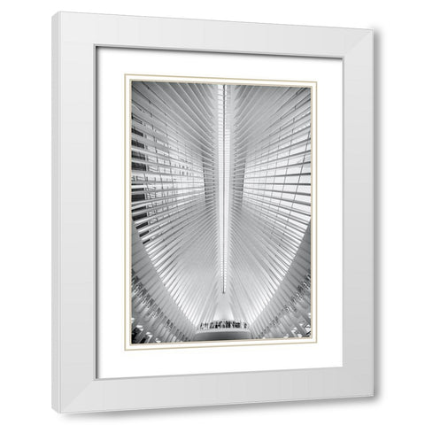 Oculus White Modern Wood Framed Art Print with Double Matting by Tagliarino, Marco