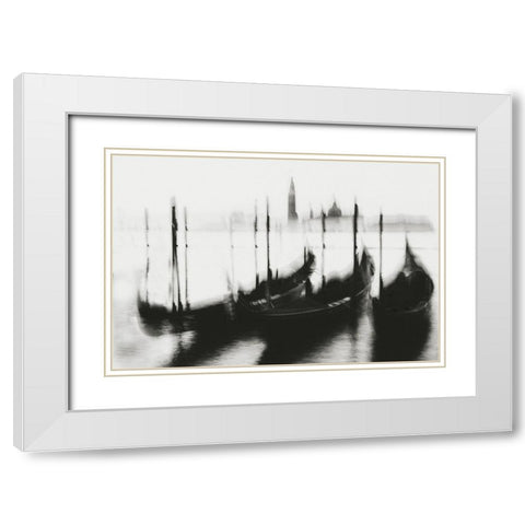 Venice White Modern Wood Framed Art Print with Double Matting by iso66