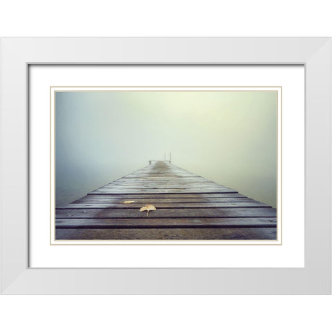 Cold And Misty Morning White Modern Wood Framed Art Print with Double Matting by Eisenmann, Ulrike