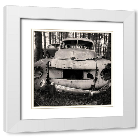 Volvo Pv544 White Modern Wood Framed Art Print with Double Matting by Kustas, Anders