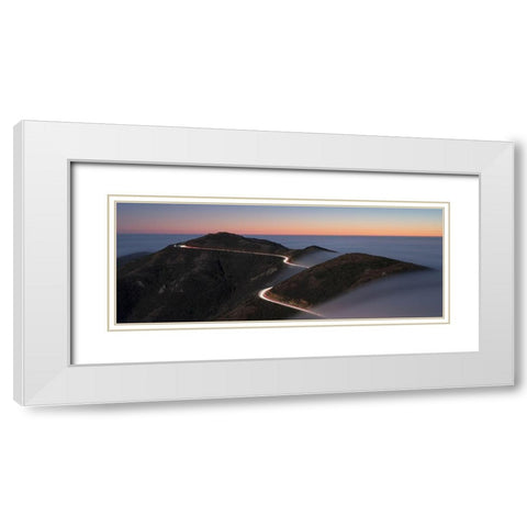 Sunset At Slacker Hill-Sausalito-Ca White Modern Wood Framed Art Print with Double Matting by Li, Jinghua