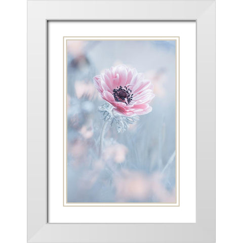 La Reine De Neiges White Modern Wood Framed Art Print with Double Matting by Bravin, Fabien