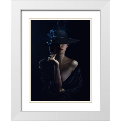 Untitled White Modern Wood Framed Art Print with Double Matting by Spoyalov, Sergey
