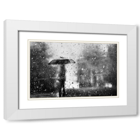 November Passengers White Modern Wood Framed Art Print with Double Matting by Gabor, Nicoleta