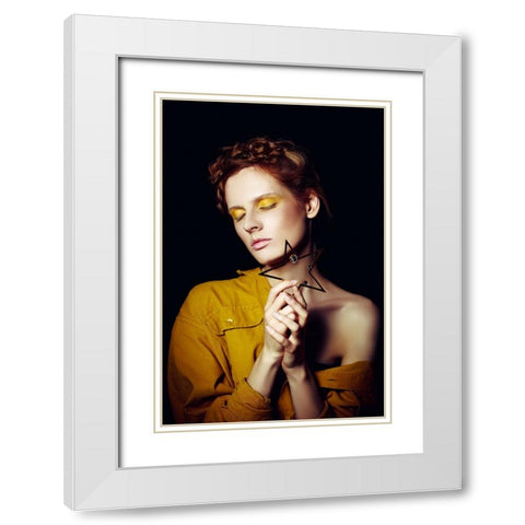 The Star White Modern Wood Framed Art Print with Double Matting by Bolgov, Ruslan