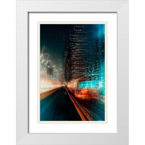 Look Into The Future White Modern Wood Framed Art Print with Double Matting by Chiriaco, Carmine