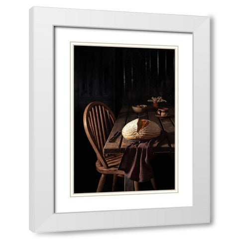 Mixed Flour Country Bread White Modern Wood Framed Art Print with Double Matting by Vlaicu, Denisa