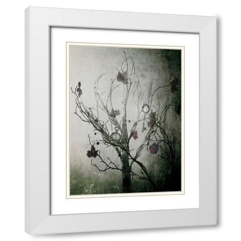 Moody Christmas White Modern Wood Framed Art Print with Double Matting by Devos, Delphine