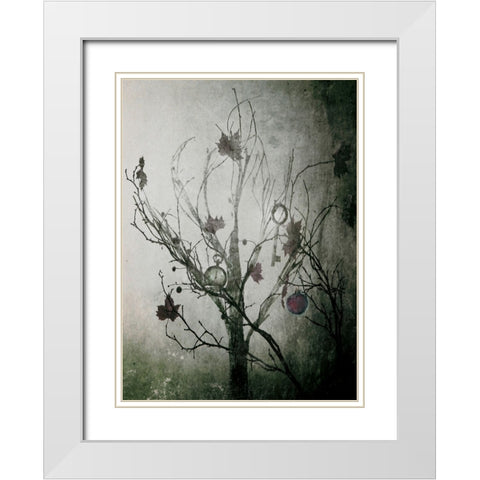 Moody Christmas White Modern Wood Framed Art Print with Double Matting by Devos, Delphine