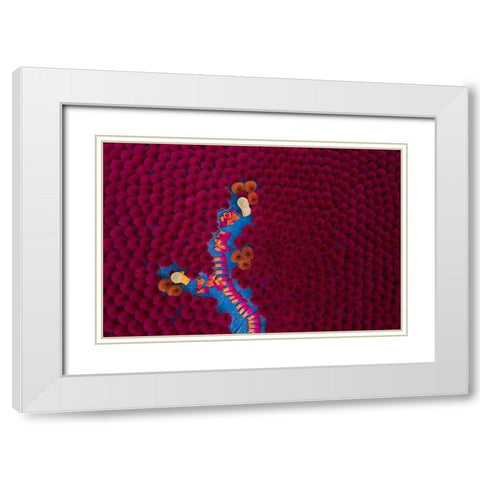 Working Incense White Modern Wood Framed Art Print with Double Matting by Khan Ronnie, Azim