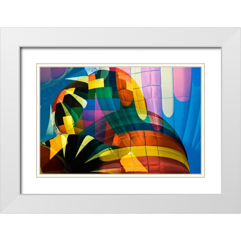 Balloons White Modern Wood Framed Art Print with Double Matting by Berry, Jerry