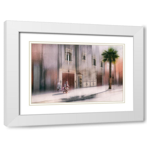 Resident Of The Desert Village White Modern Wood Framed Art Print with Double Matting by Schleicher-Schwarz, Roswitha