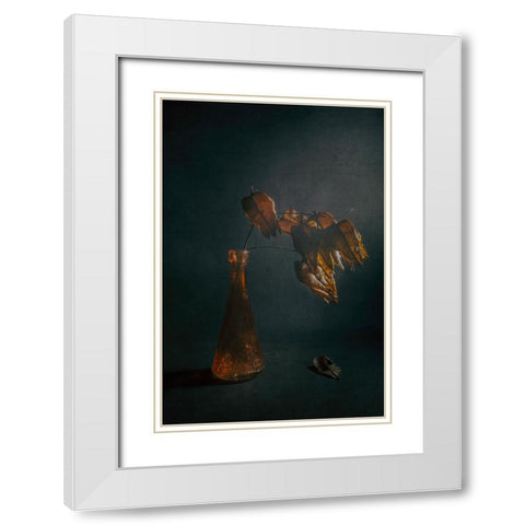 Moonstruck White Modern Wood Framed Art Print with Double Matting by Kiral, Cicek