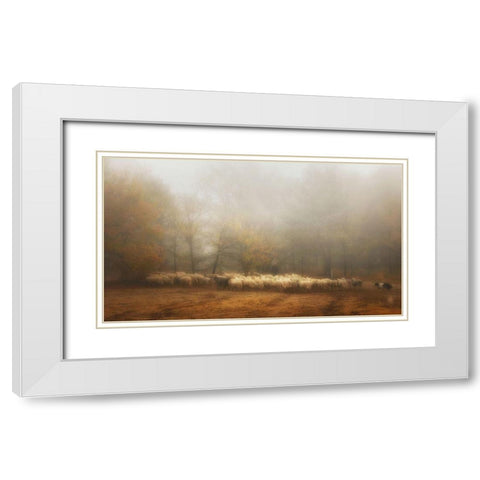 Foggy Memory From The Past White Modern Wood Framed Art Print with Double Matting by Dingemans, Saskia