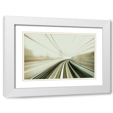Untitled White Modern Wood Framed Art Print with Double Matting by Eichelberg, Amnon