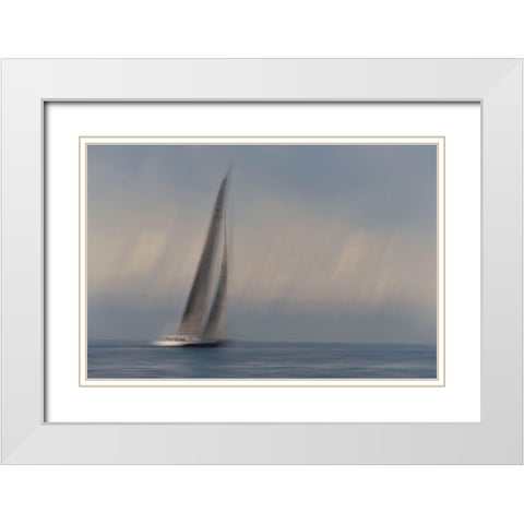 It Was A Nice Day White Modern Wood Framed Art Print with Double Matting by Brnelic, Tamara