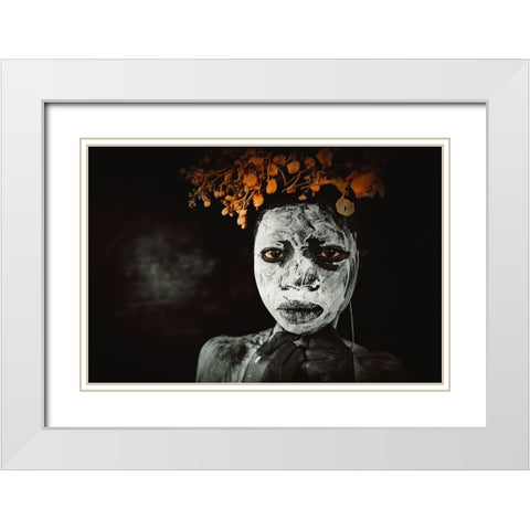 Color Suri White Modern Wood Framed Art Print with Double Matting by Yosifov, Svetlin