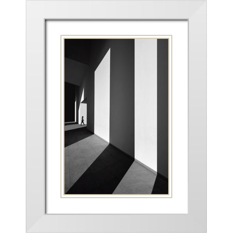 Untitled White Modern Wood Framed Art Print with Double Matting by Joseph, Florentinus