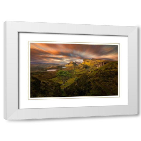 Untitled White Modern Wood Framed Art Print with Double Matting by Rojek, Tomasz