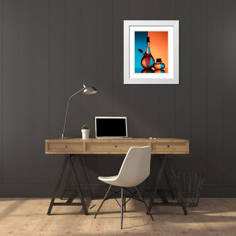 Oil And Vinegar White Modern Wood Framed Art Print with Double Matting by Ianeva, Aida