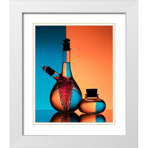 Oil And Vinegar White Modern Wood Framed Art Print with Double Matting by Ianeva, Aida