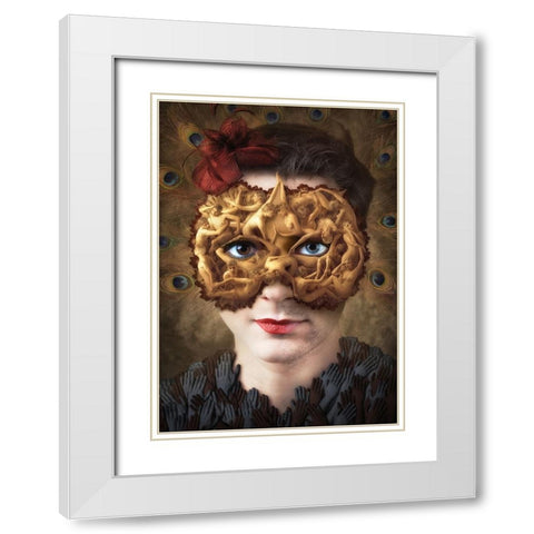 Duality White Modern Wood Framed Art Print with Double Matting by Kiciak, Christophe