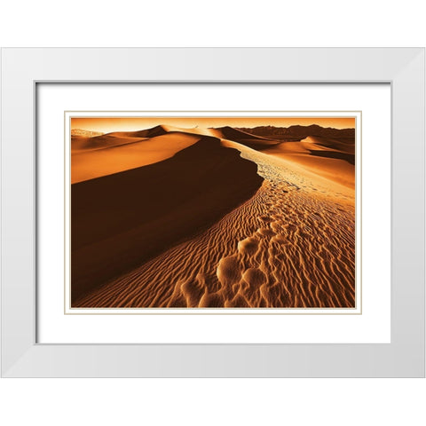 Death Valley White Modern Wood Framed Art Print with Double Matting by Kreiten, Mike