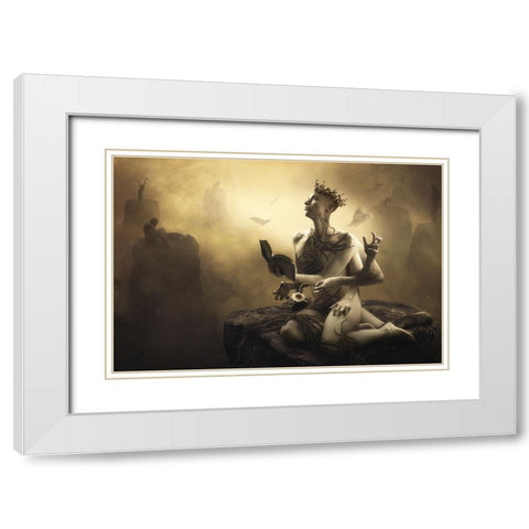 The Waste Land White Modern Wood Framed Art Print with Double Matting by Kiciak, Christophe