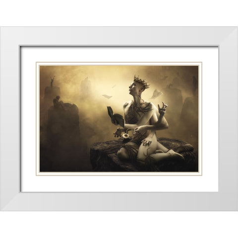 The Waste Land White Modern Wood Framed Art Print with Double Matting by Kiciak, Christophe