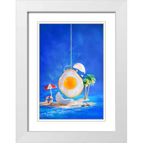 So Sunny White Modern Wood Framed Art Print with Double Matting by Belenko, Dina