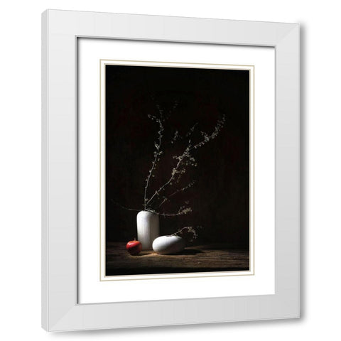 Frozen In Spring White Modern Wood Framed Art Print with Double Matting by Dingemans, Saskia