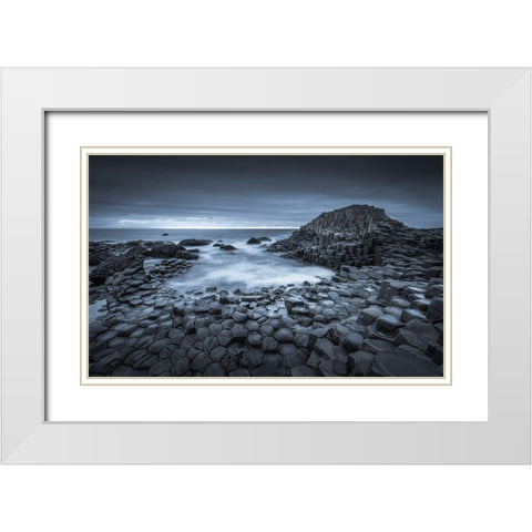 Where Giants Roam White Modern Wood Framed Art Print with Double Matting by Ahern, David