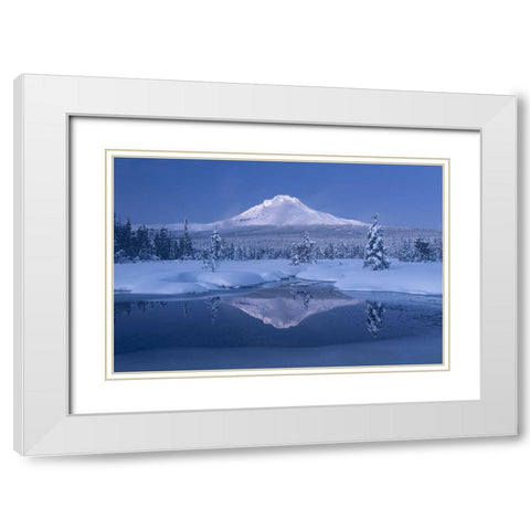 Silence White Modern Wood Framed Art Print with Double Matting by Macua, Gerald