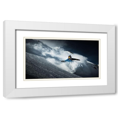 No Holding Back With Ralph Maho White Modern Wood Framed Art Print with Double Matting by Verbiest, Eric