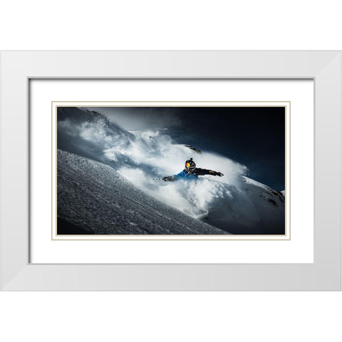 No Holding Back With Ralph Maho White Modern Wood Framed Art Print with Double Matting by Verbiest, Eric