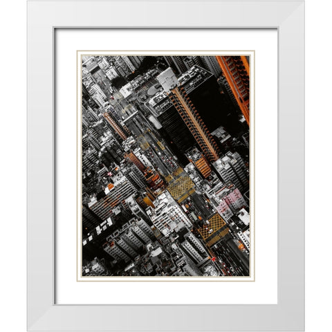 Vertigo White Modern Wood Framed Art Print with Double Matting by Chiriaco, Carmine