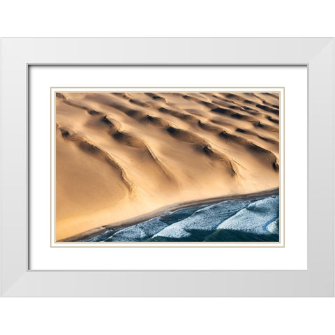 Namib Desert White Modern Wood Framed Art Print with Double Matting by Ruoppolo, Luigi