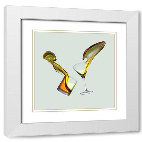 Argument White Modern Wood Framed Art Print with Double Matting by Rahayu, Ganjar
