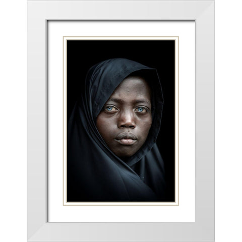 Abushe White Modern Wood Framed Art Print with Double Matting by Cole, Trevor