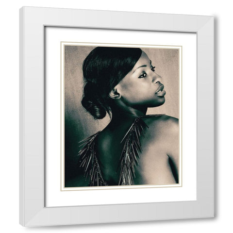 Sguardo White Modern Wood Framed Art Print with Double Matting by Affolti, Giordano