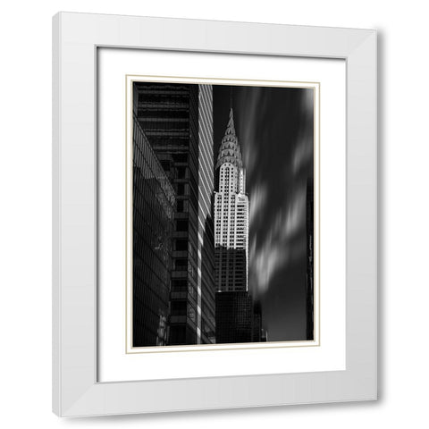 Crysler Building White Modern Wood Framed Art Print with Double Matting by Lima Ranieri, Ibere