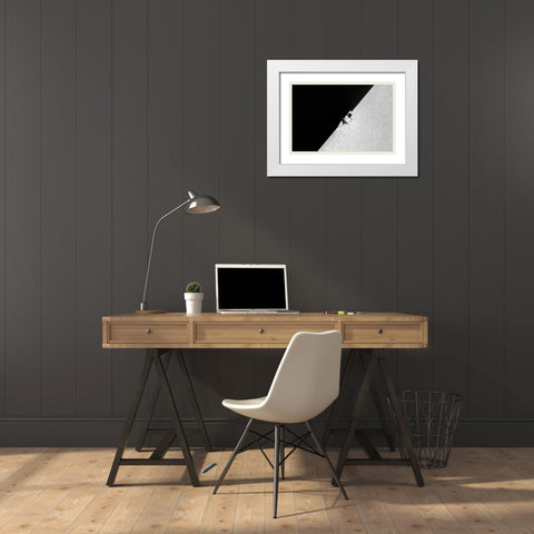 Yes Or No? White Modern Wood Framed Art Print with Double Matting by Scuka, Dasa