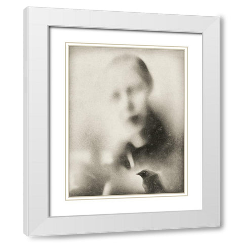 Malicious Bird White Modern Wood Framed Art Print with Double Matting by Claes, Gilbert