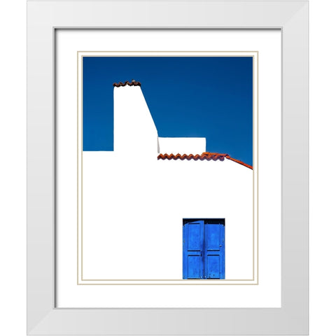 Bright Eyes White Modern Wood Framed Art Print with Double Matting by Orbach, Arnon