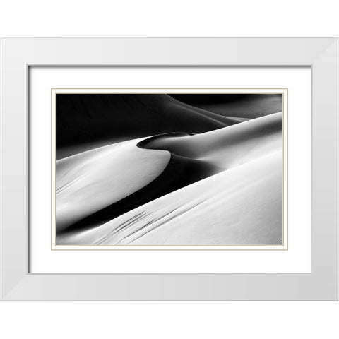 Untitled White Modern Wood Framed Art Print with Double Matting by Momeni, Mohammadreza