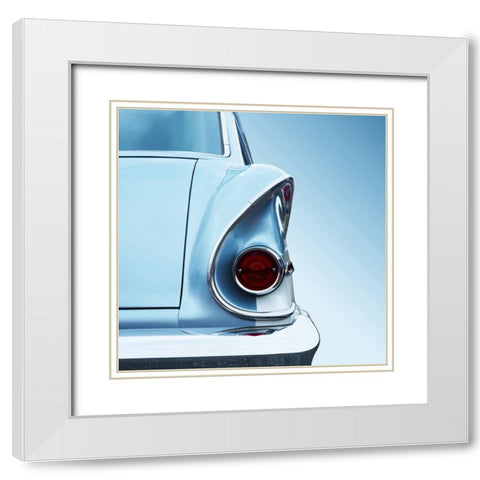 Us Classic Car Brookwood 1958 White Modern Wood Framed Art Print with Double Matting by Gube, Beate